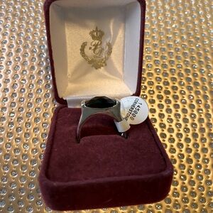 Classic Deep Garnet Stone Sterling Silver Ring